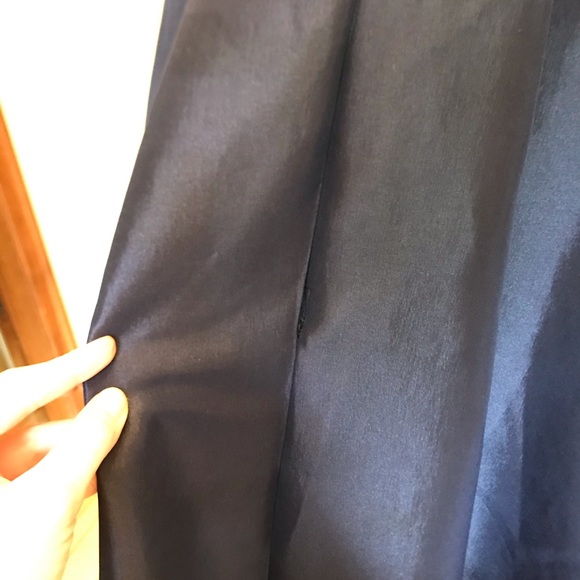 Sapphire blue lace and satin look high low - Picture 8 of 12